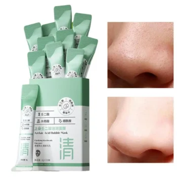 12pcs Centella Asiatica Face Masque Deep Cleansing Spontaneous Foaming Mask Salicylic acid mask Azelaic acid mask VC mask