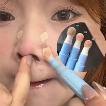 Sponge Head Concealer Lotion Pen Brightens Tear Ducts To Cover Spots, Dark Circles, Acne Marks, Concealer Makeup Skincare