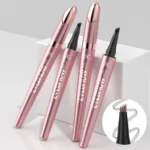 4 Point Liquid Eyebrow Pencil Waterproof Dark Brown Fork Tip Eyebrow Pencil Tattoo Fine Sketch Liquid Eyebrow Pen Makeup Tool